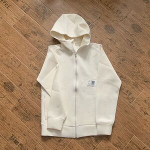 Leze the Label Venture Zip-Up Hoodie - Chalk
